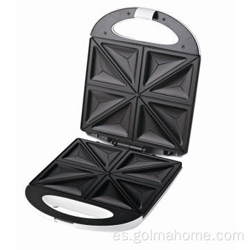 4 rebanadas Sandwich Maker con cubierta de acero inoxidable Grill Sandwich Maker Waffle Maker con placa desmontable
